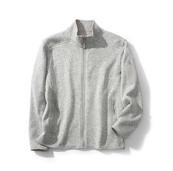 アウトドアファッション ふんわり温かスウェットジャケット