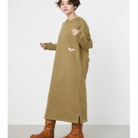 アウトドアファッション ゆったりロングワンピース