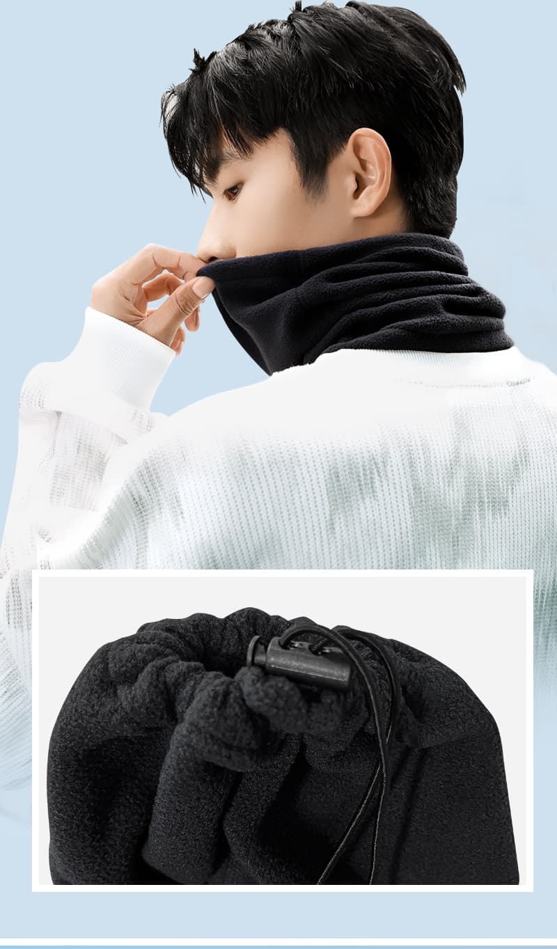 アウトドアファッション 防寒ネックウォーマー付き高機能フリース