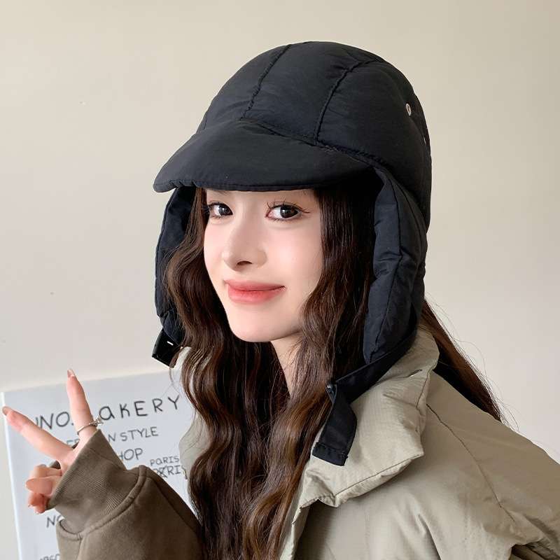 アウトドアファッション あったか防寒フード付きキャップ帽