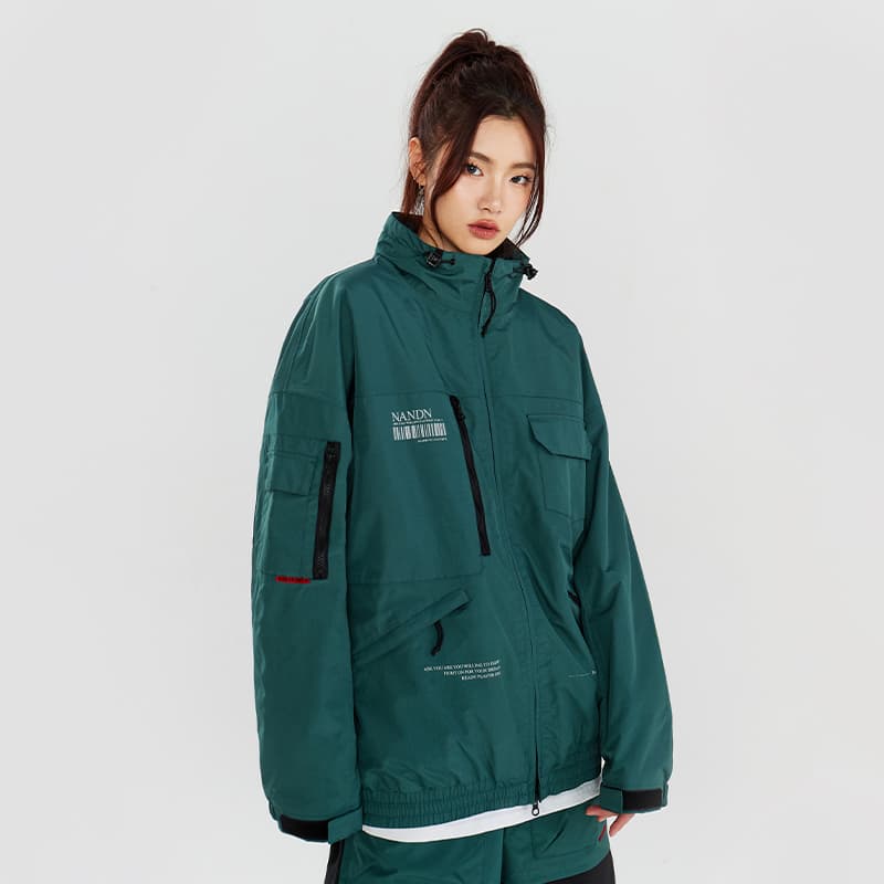 アウトドアファッション マウンテンジップアノラックパーカー