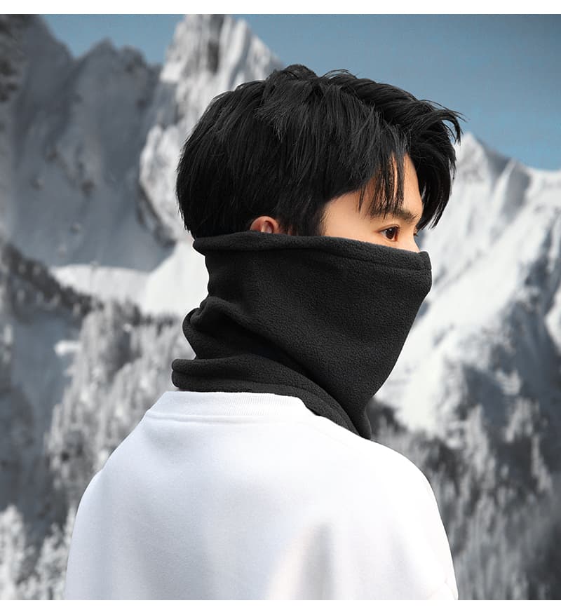 アウトドアファッション 防寒ネックウォーマー付き高機能フリース