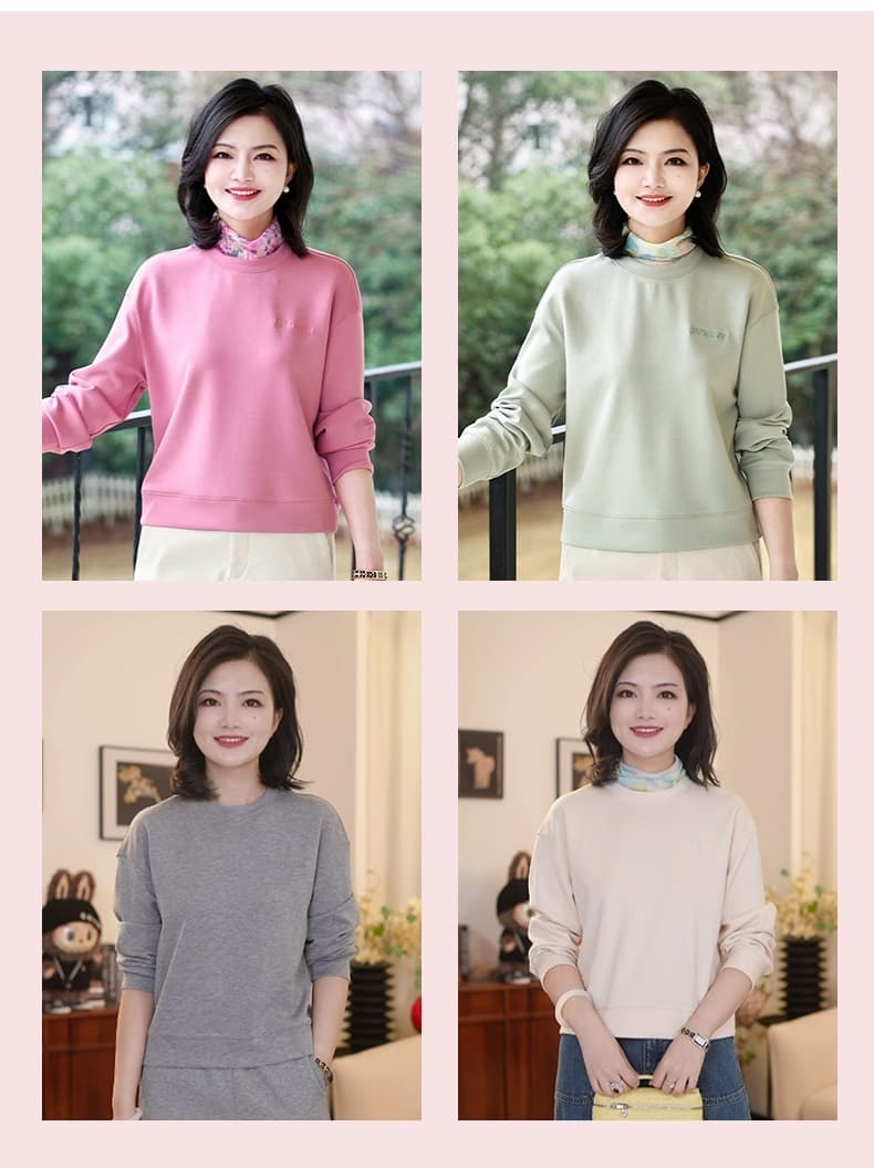 アウトドアファッション 花柄インナー付き柔らか素材スウェット