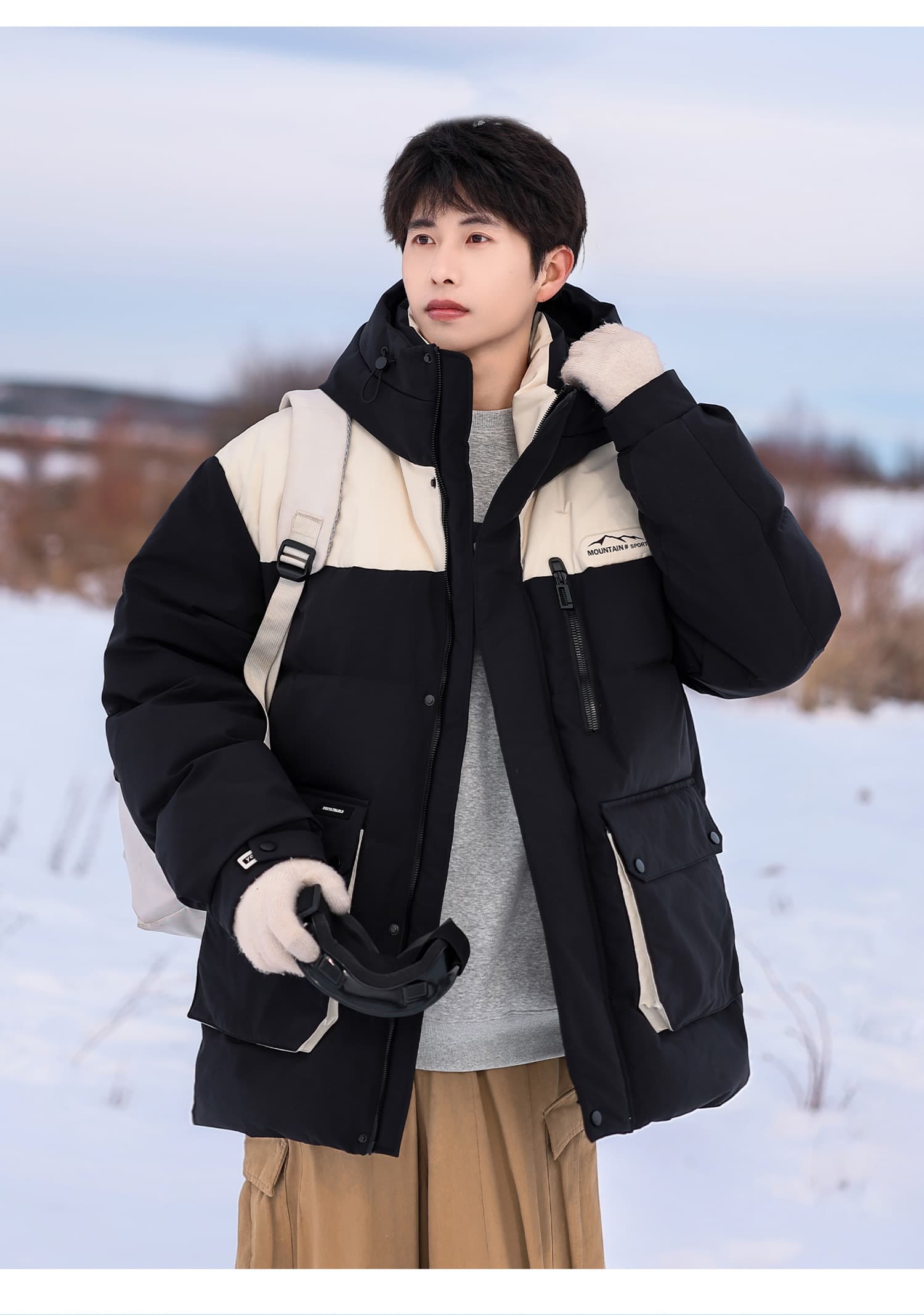 アウトドアファッション 防寒アウトドアダウンジャケット