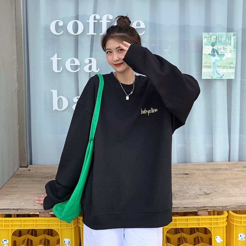 アウトドアファッション ゆったりビッグシルエット裏起毛トレーナー