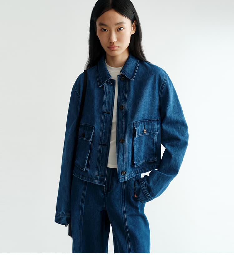 アウトドアファッション デニムワークジャケット