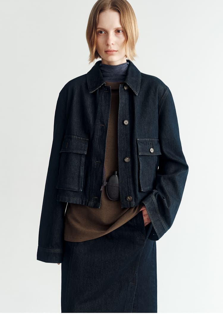 アウトドアファッション デニムワークジャケット