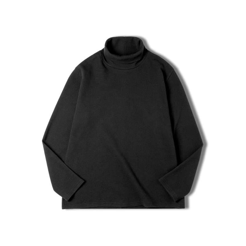 アウトドアファッション リブ編み柔らか タートルニットセーター