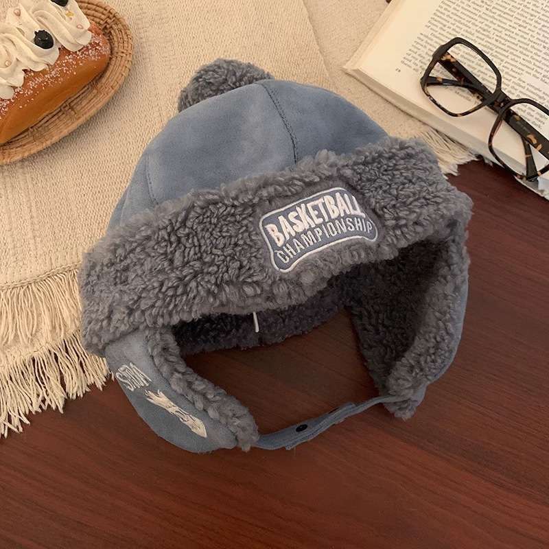 アウトドアファッション もこもこ耳当てファーハット