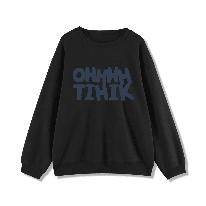 アウトドアファッション ゆったりロゴ入り裏起毛スウェット