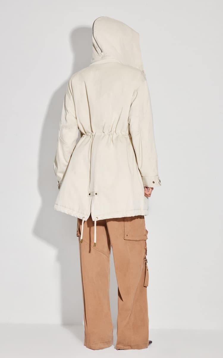 アウトドアファッション 防寒ボアカラーミリタリーコート