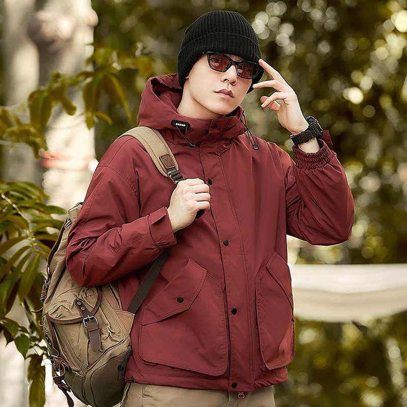 アウトドアファッション アウトドア防寒フード付きジャケット