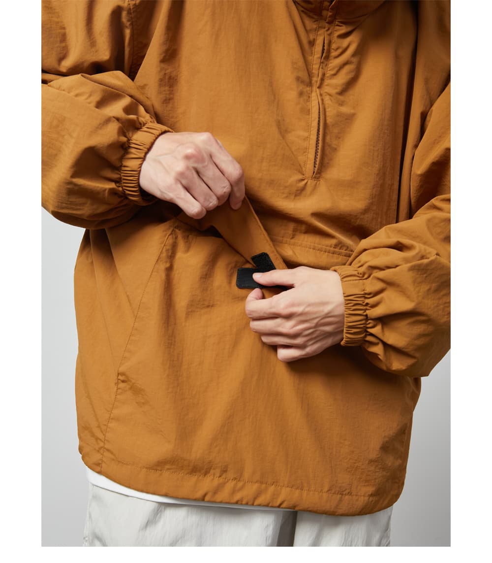 アウトドアファッション フード付き半袖アノラックパーカー