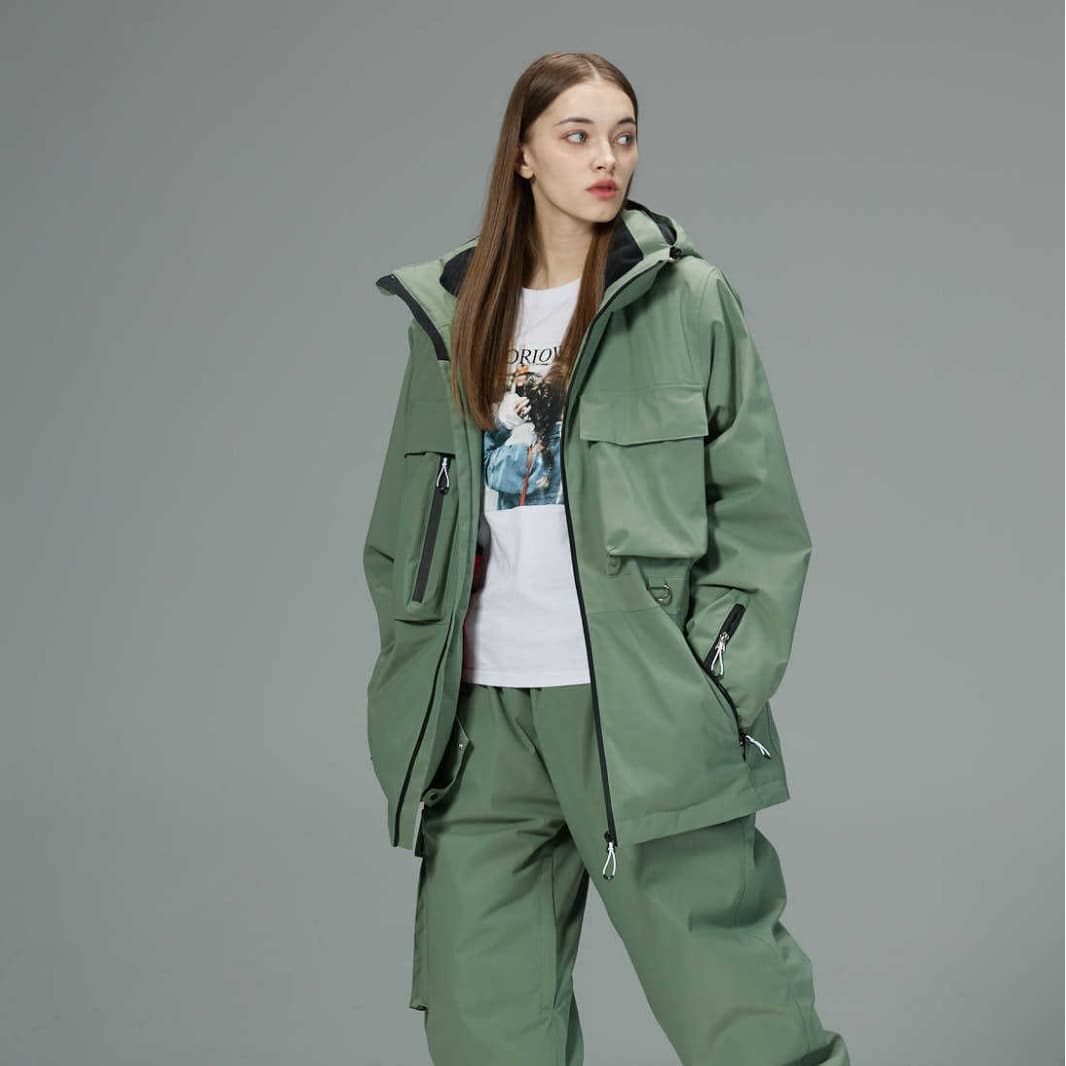 アウトドアファッション 多機能防水アウトドアウェア上下セット