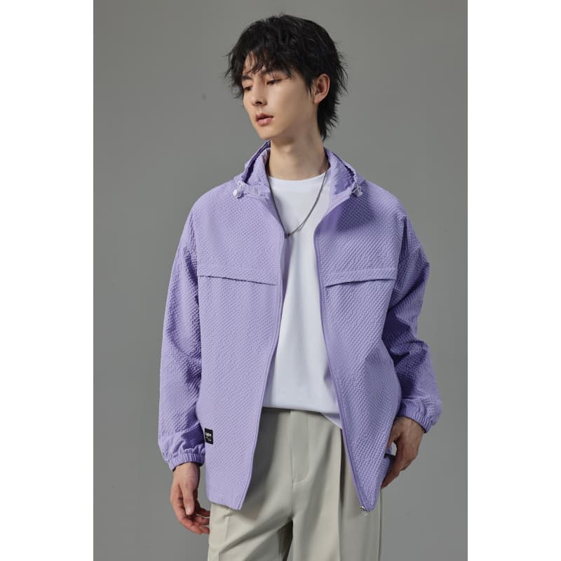 アウトドアファッション メッシュ素材 軽量フーディジャケット