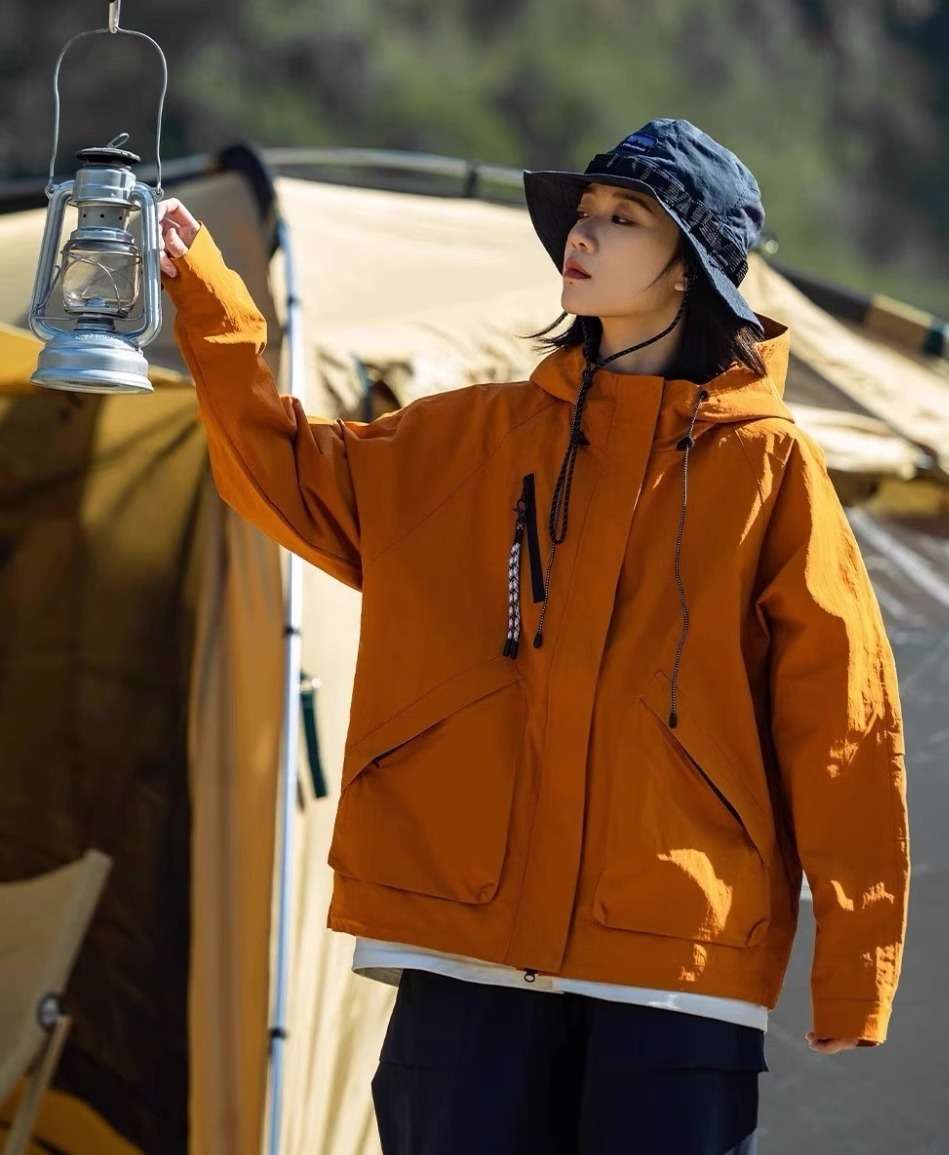 アウトドアファッション アウトドア機能性フード付きジャケット