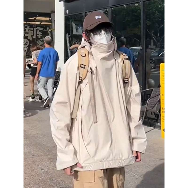 アウトドアファッション リラックス軽量アノラックパーカー