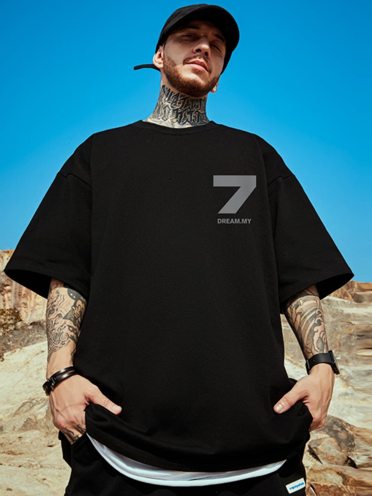 アウトドアファッション ゆったりシルエット 七番ロゴ 半袖