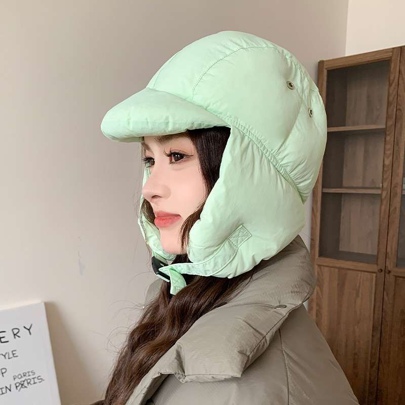 アウトドアファッション あったか防寒フード付きキャップ帽