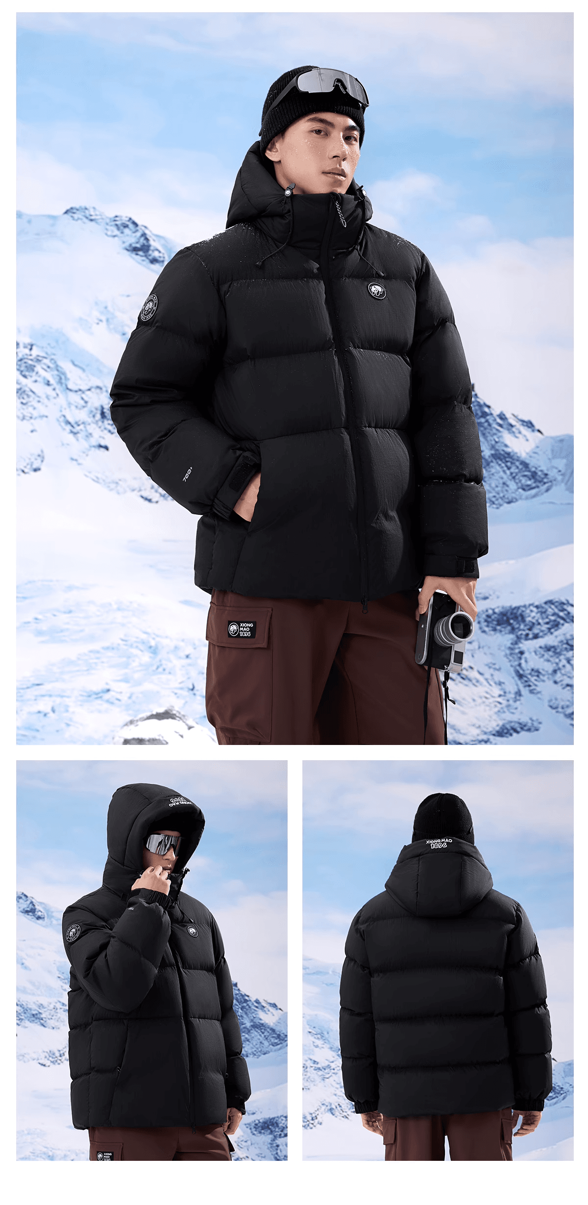 アウトドアファッション 雪山ダウンスタイル防寒着