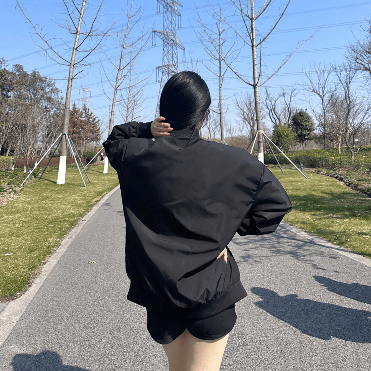 アウトドアファッション シンプル ジップアップ ブルゾン