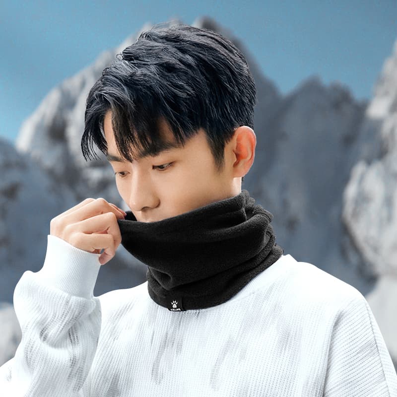 アウトドアファッション 防寒ネックウォーマー付き高機能フリース