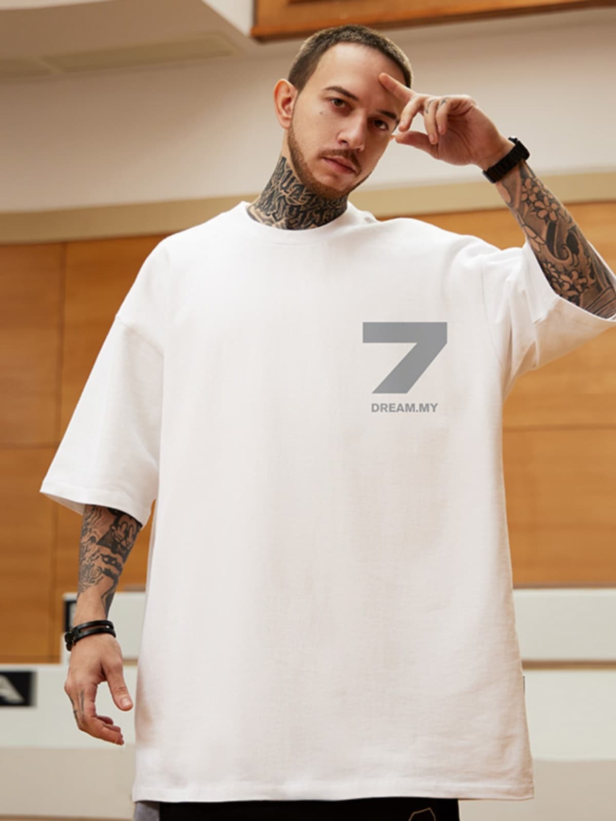 アウトドアファッション ゆったりシルエット 七番ロゴ 半袖