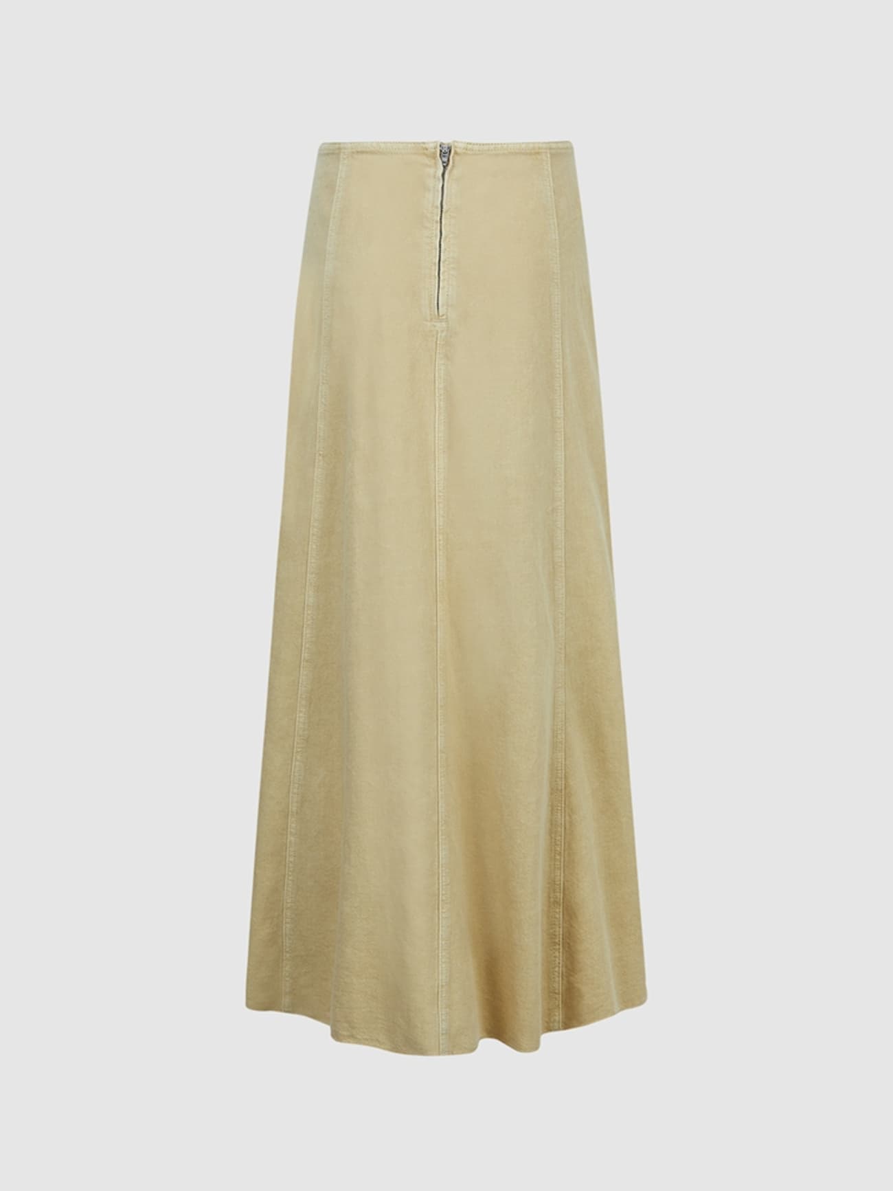 アウトドアファッション 風合い豊かな麻混マキシスカート