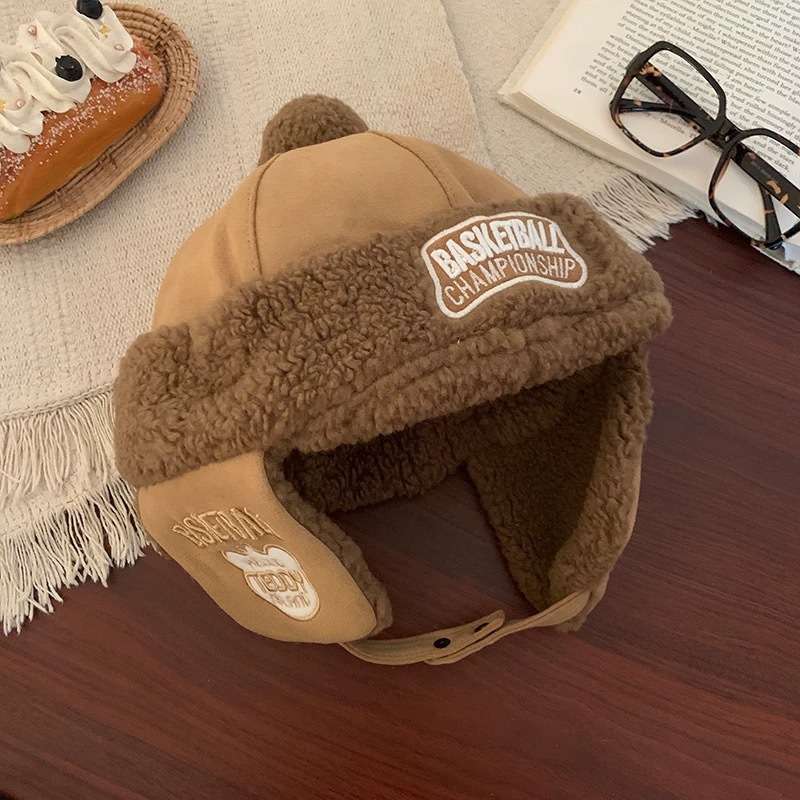 アウトドアファッション もこもこ耳当てファーハット