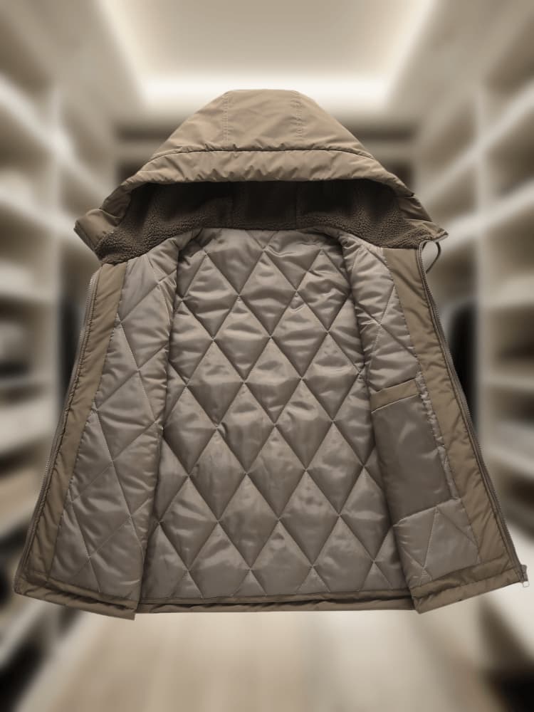 アウトドアファッション フード付き保温ユーティリティベスト